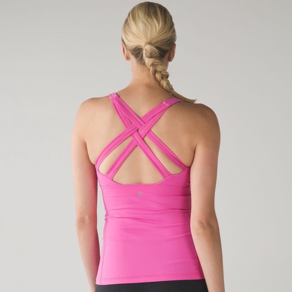 Lululemon Pink Paradise Enhearten Strappy Tank Top